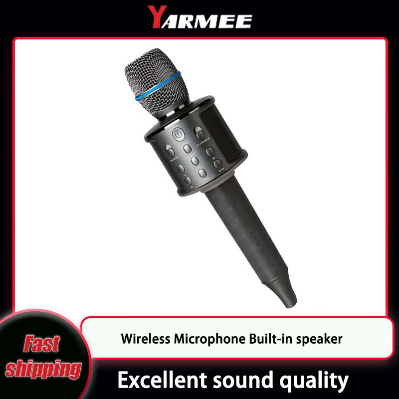 Kids Microphone Karaoke - YARMEE Wireless Microphone Bluetooth Built-in speaker