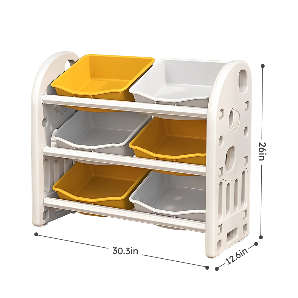 Kids Toys Yellow - Kids Toy Storage Organizer with 6