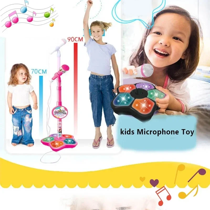 Kids Microphone Karaoke - Kids Microphone with Stand Karaoke Rocking-Roll