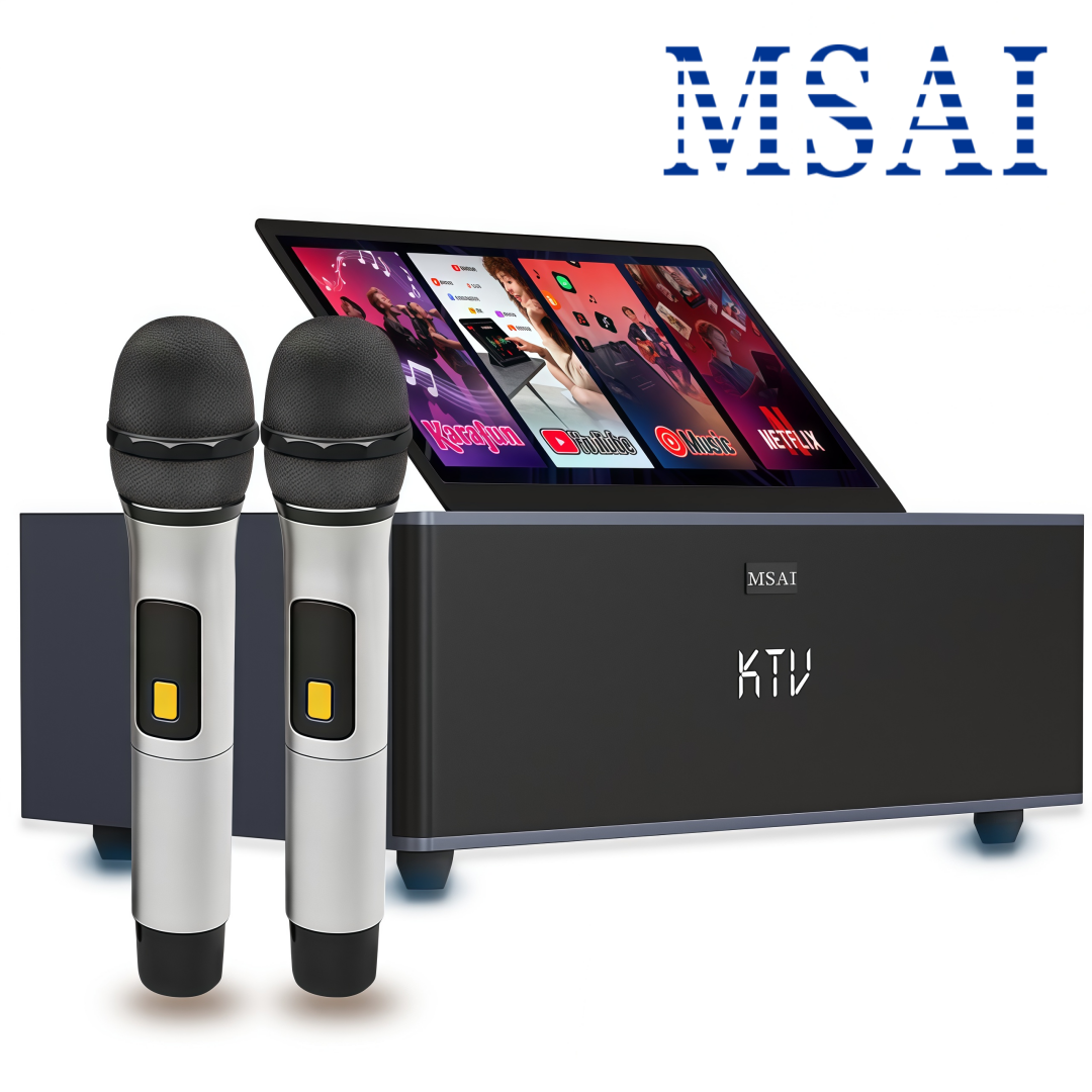 Kids Microphone Karaoke - MSAI K4 All-in-One Karaoke Machine with