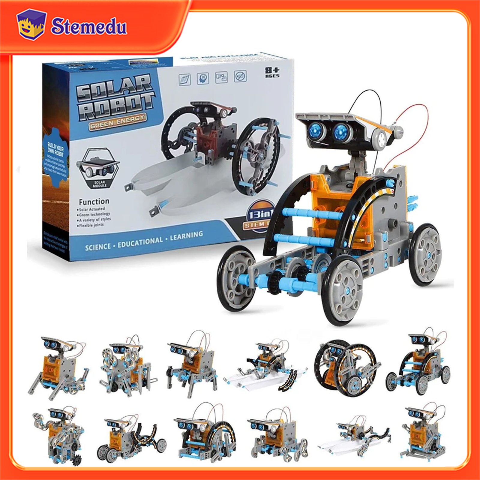 Kids Toys Lego - 13 in 1 Solar Powered Robot
