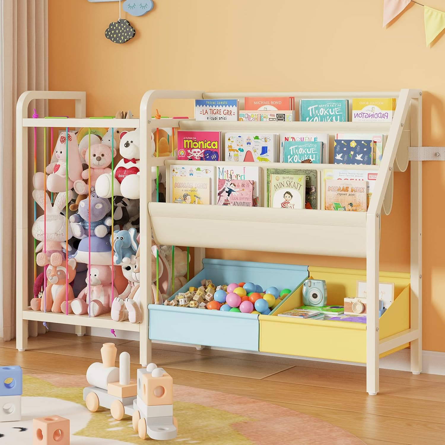 Kids Toys Yellow - B5 Kids Bookshelf and Toy Storage,