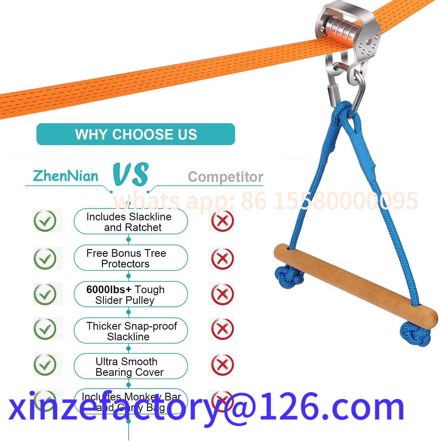 Customizable 20m Kids Zipline  - Kids Zip Toys recensione e prezzo