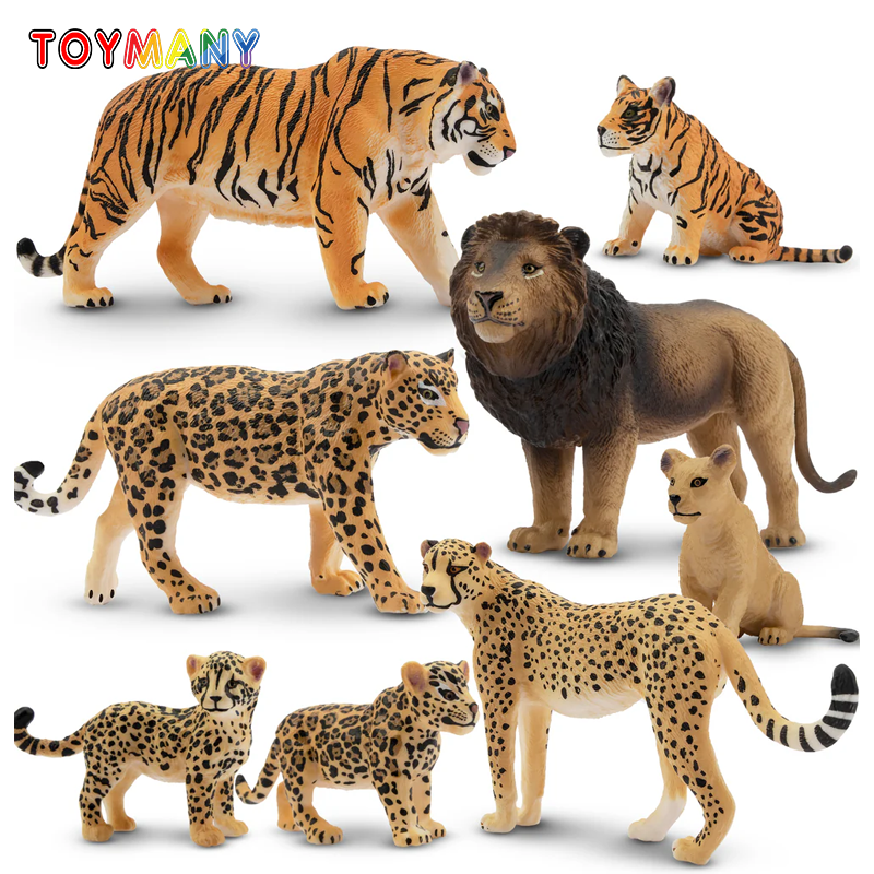 8Pcs Simulation Lion Tiger Leo - Kids Toys Under $5 recensione e prezzo