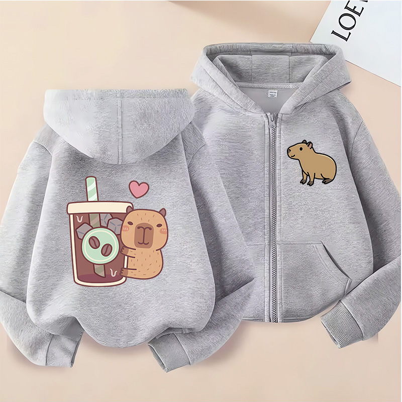 Zip Up Hoodie Kawaii Kids Capy - Kids Zip Toys recensione e prezzo