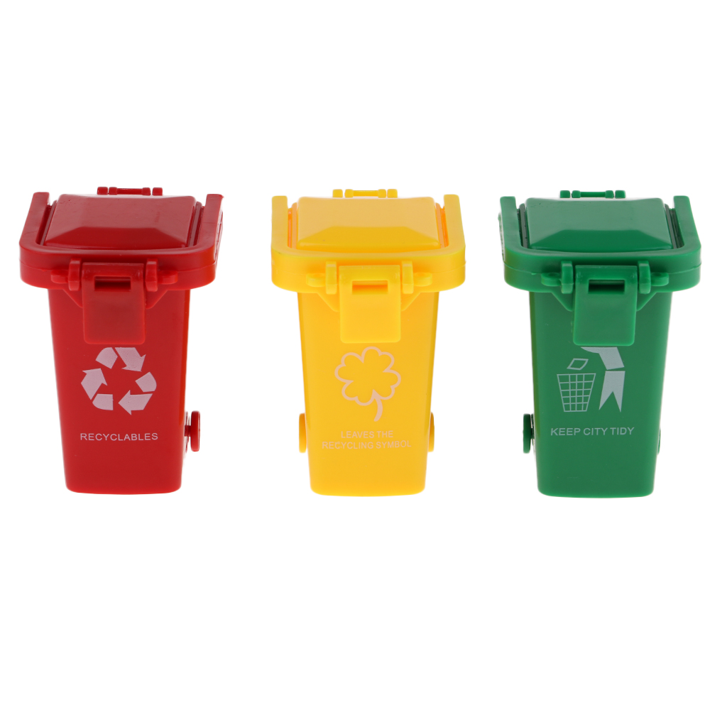 3x Kids Mini Trash Cans Recycl - Kids Toys Yellow recensione e prezzo