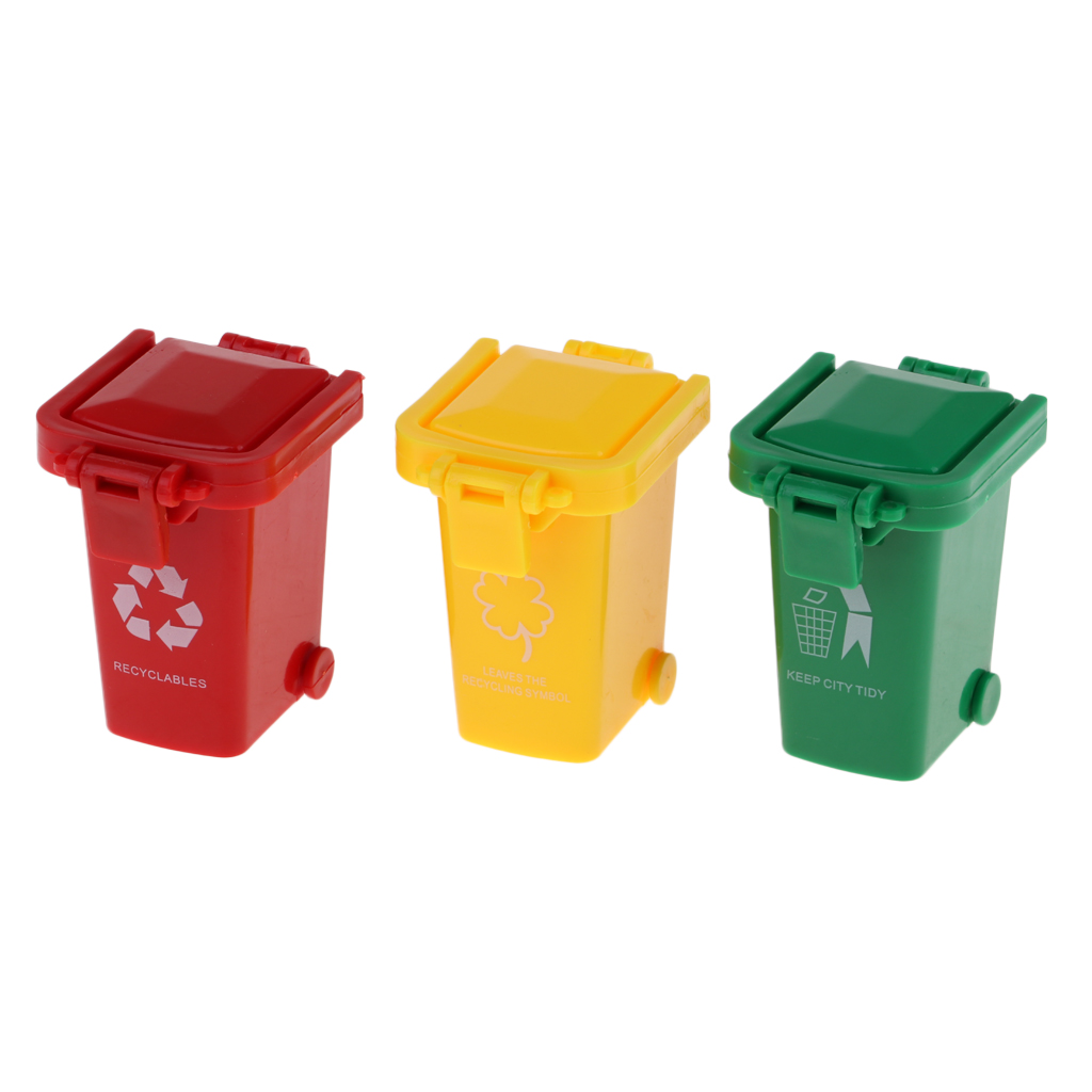 3x Kids Mini Trash Cans Recycl - Kids Toys Yellow recensione e prezzo