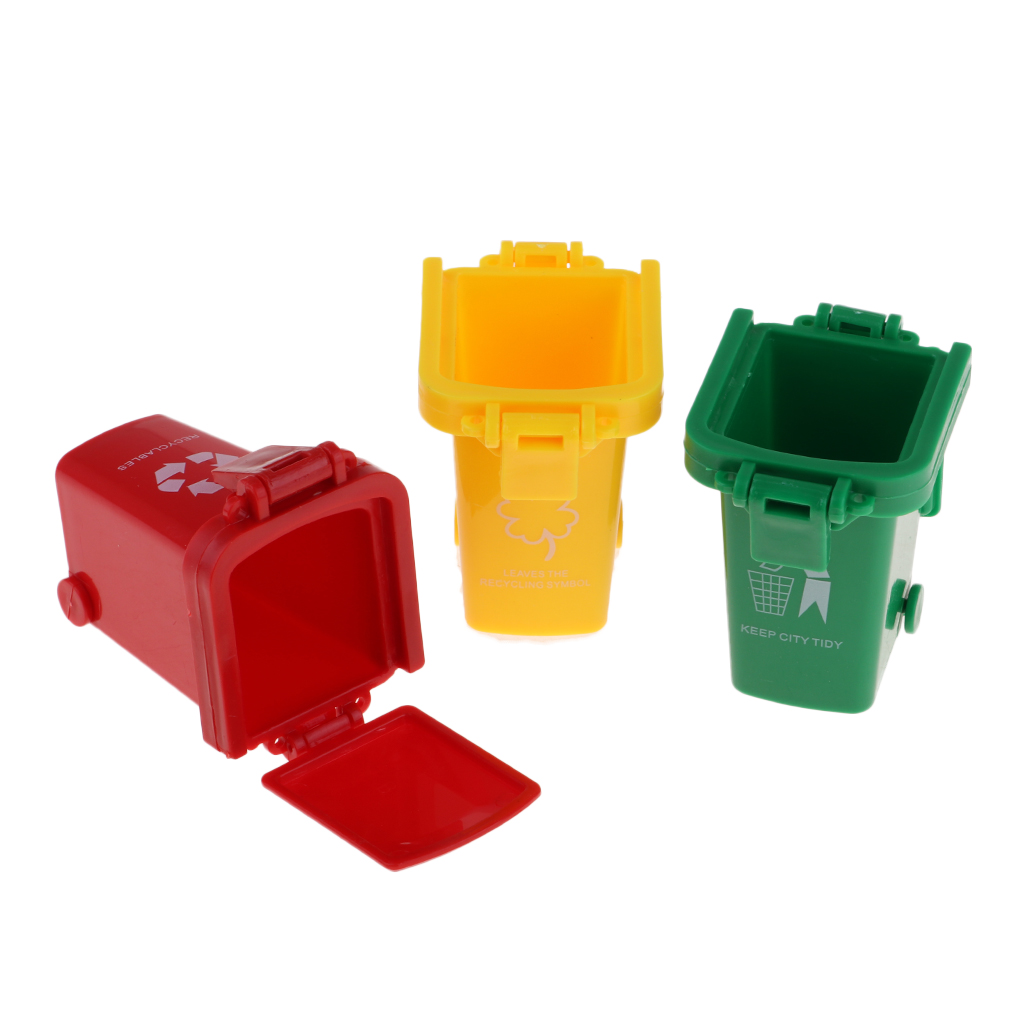 3x Kids Mini Trash Cans Recycl - Kids Toys Yellow recensione e prezzo