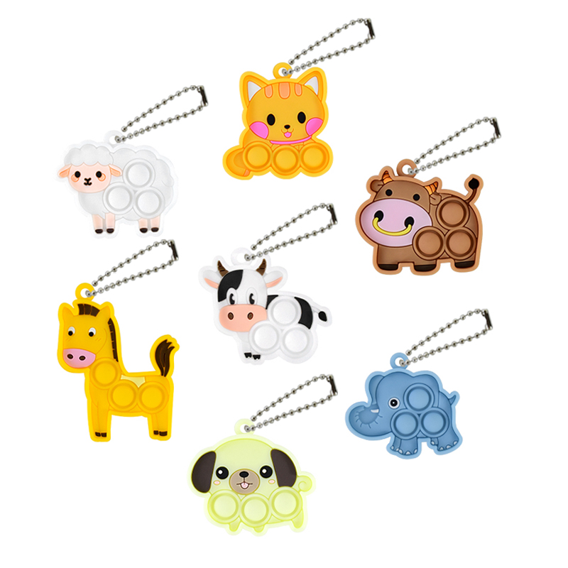 7PCS Cartoon Mini Keychain Fid - Kids Toys Elephant recensione e prezzo