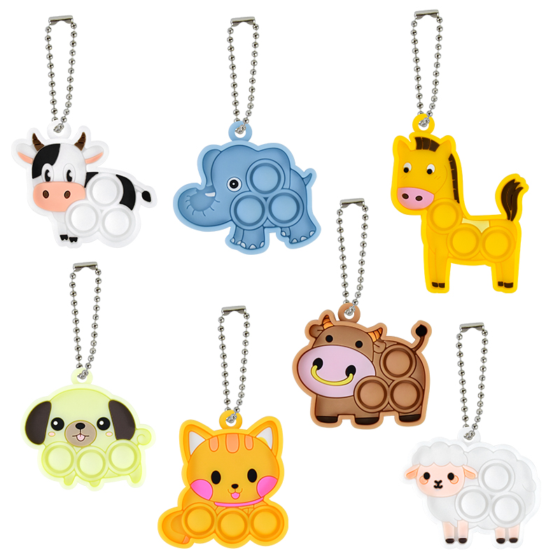 7PCS Cartoon Mini Keychain Fid - Kids Toys Elephant recensione e prezzo