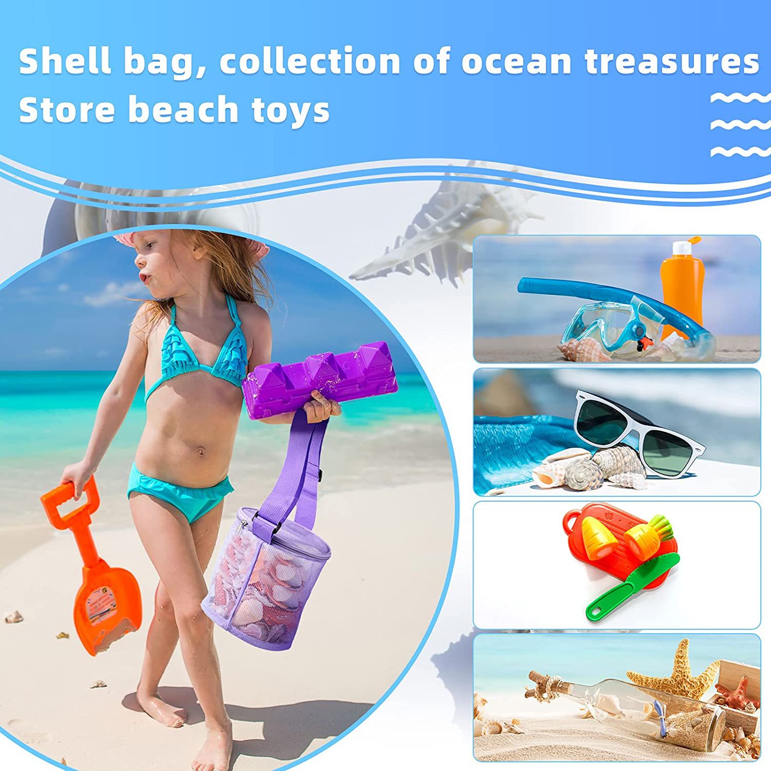 Colorful Beach Toys Mesh Beach - Kids Toys Return Gift recensione e prezzo