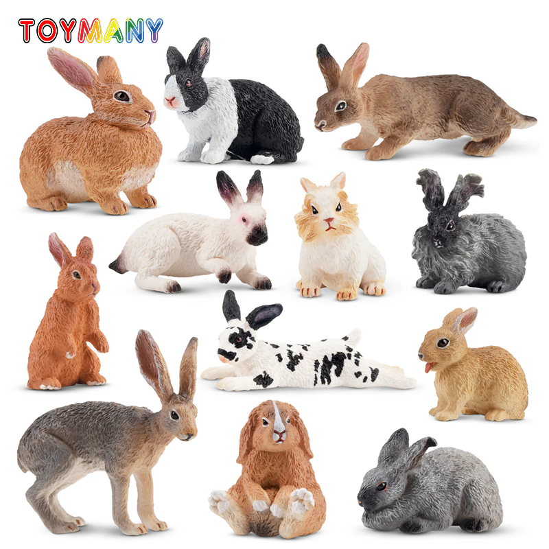 12Pcs Simulation Rabbit Farm A - Kids Toys Under $5 recensione e prezzo