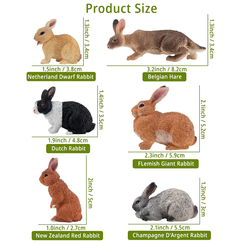 12Pcs Simulation Rabbit Farm A - Kids Toys Under $5 recensione e prezzo