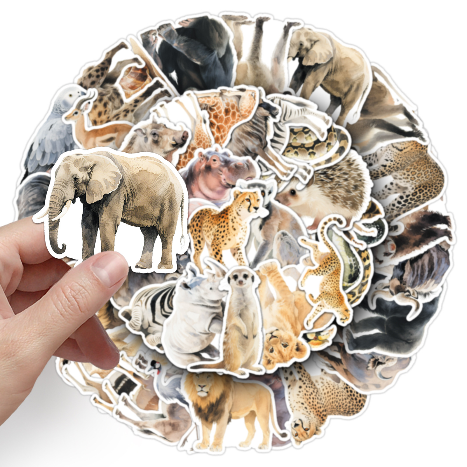 50PCS African Animal Cartoon G - Kids Toys Elephant recensione e prezzo