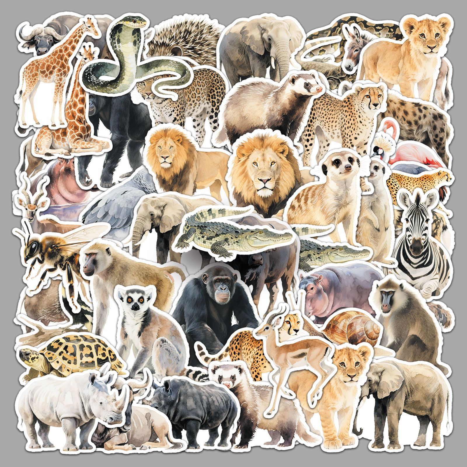 50PCS African Animal Cartoon G - Kids Toys Elephant recensione e prezzo