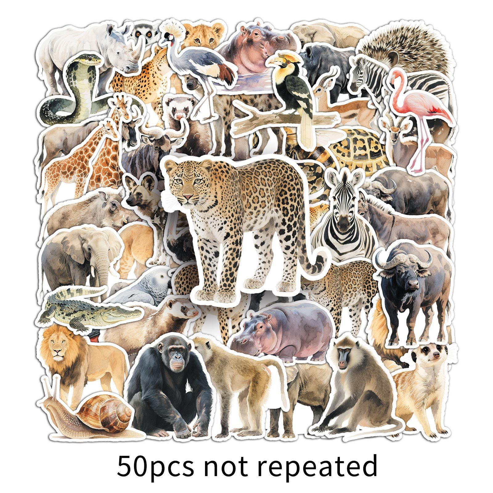 50PCS African Animal Cartoon G - Kids Toys Elephant recensione e prezzo