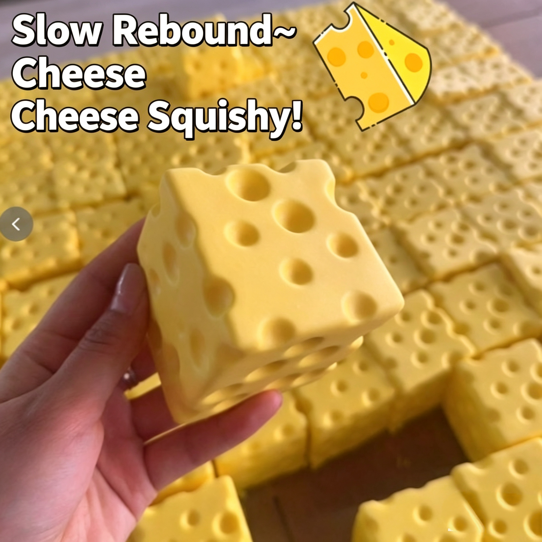 Dark Yellow Cheese Cube Stress - Kids Toys Yellow recensione e prezzo