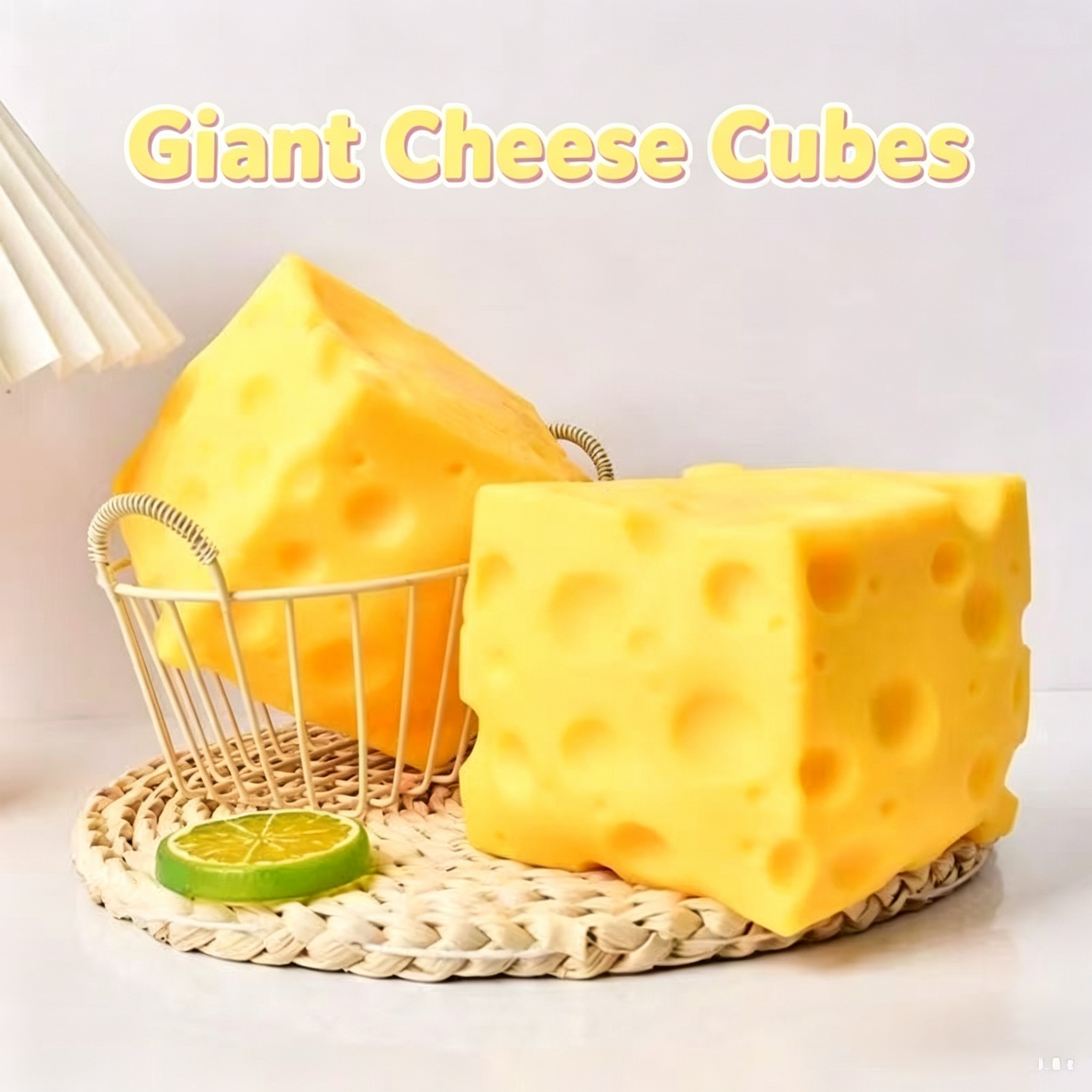 Dark Yellow Cheese Cube Stress - Kids Toys Yellow recensione e prezzo
