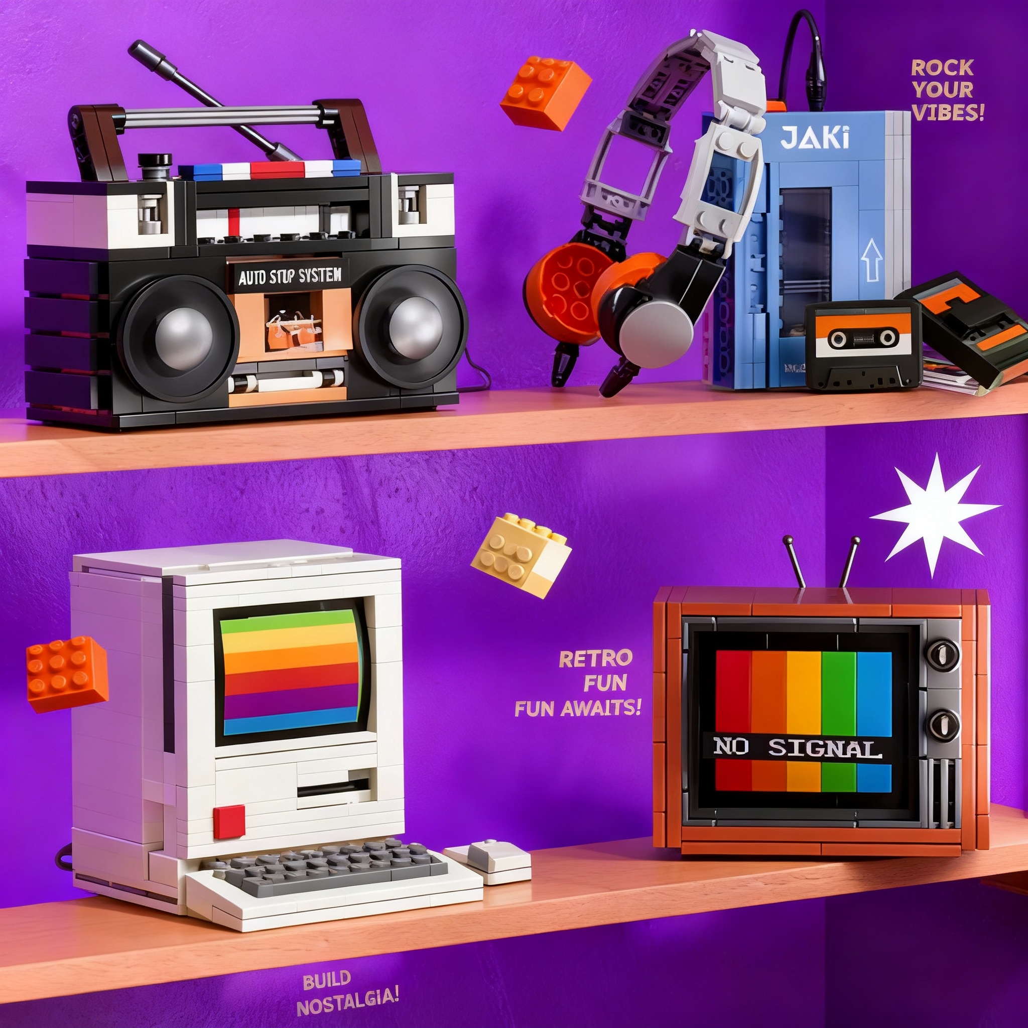 Retro DIY Building Blocks TV R - Kids Toys And Games recensione e prezzo