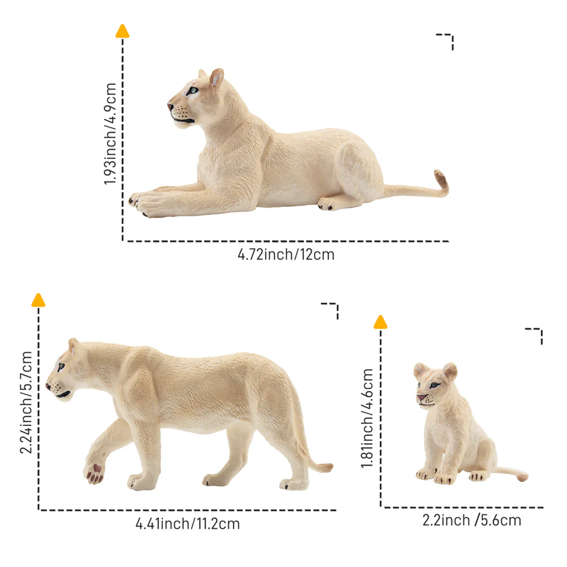 6Pcs Simulation White Lion Fam - Kids Toys Under $5 recensione e prezzo