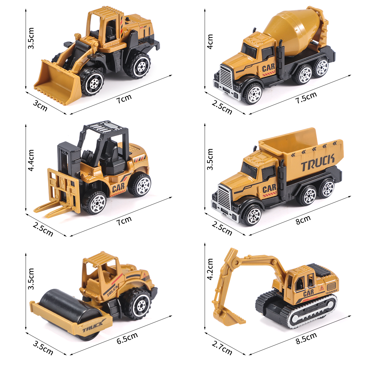 6pcs/Set Alloy Crane Truck Car - Kids Toys Jcb recensione e prezzo