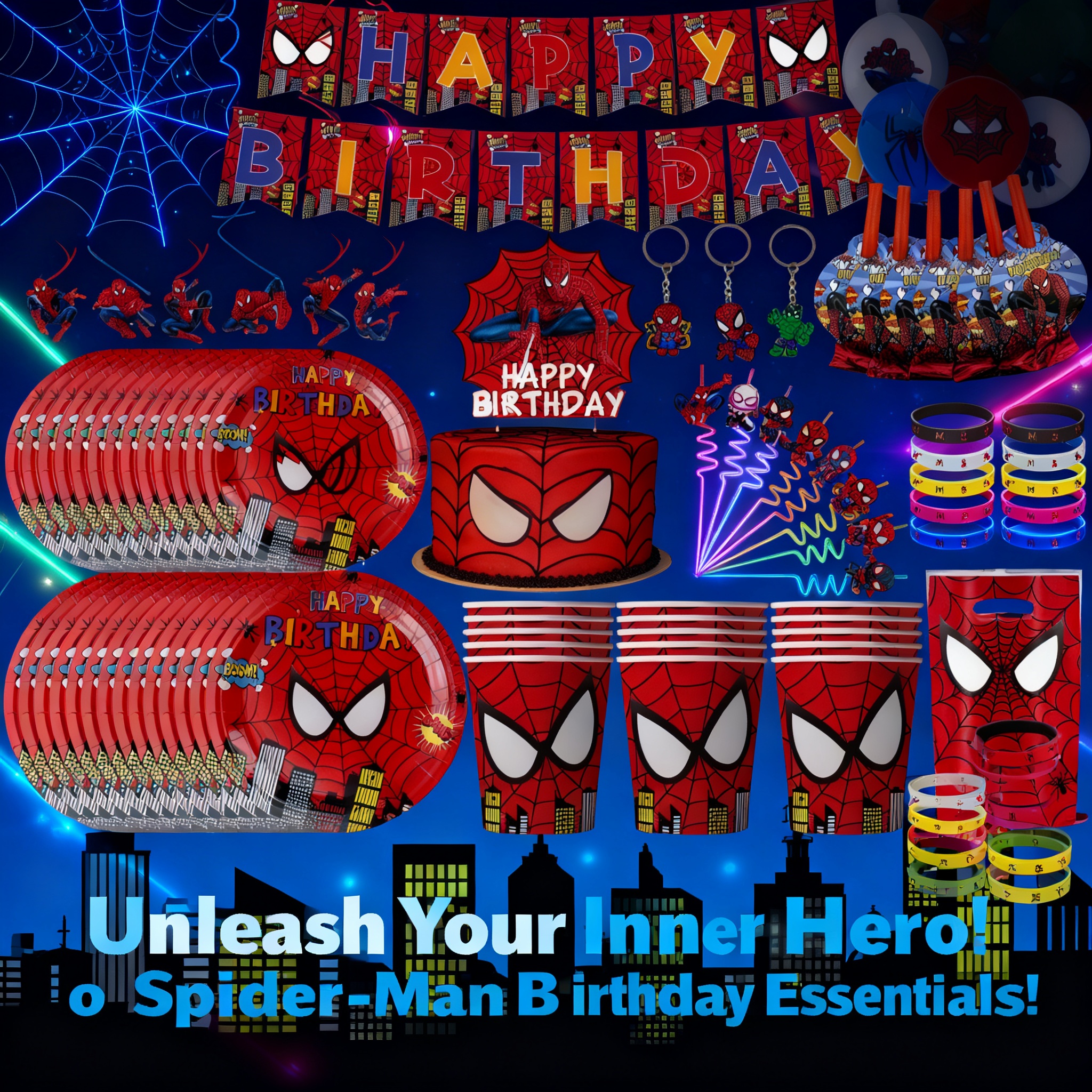 Spiderman Birthday Party Decor - Kids Toys Boys recensione e prezzo