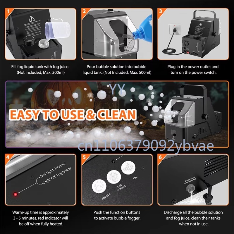 450W 3 in 1 Fog Bubble Smoke M - Bubble Machine Outdoor recensione e prezzo