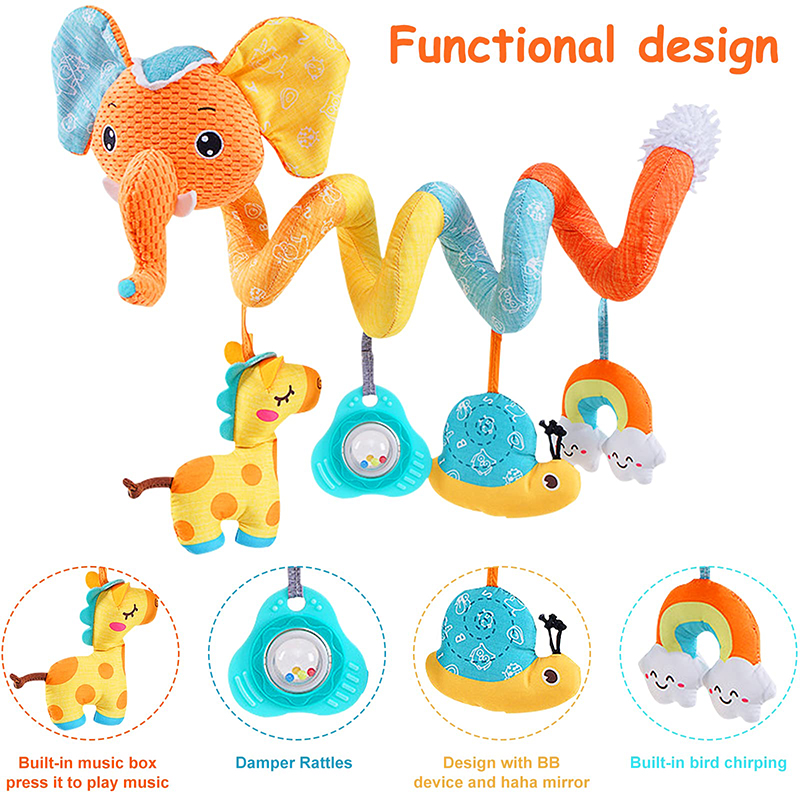 Car Seat Toys Infant Color Ele - Kids Toys Elephant recensione e prezzo