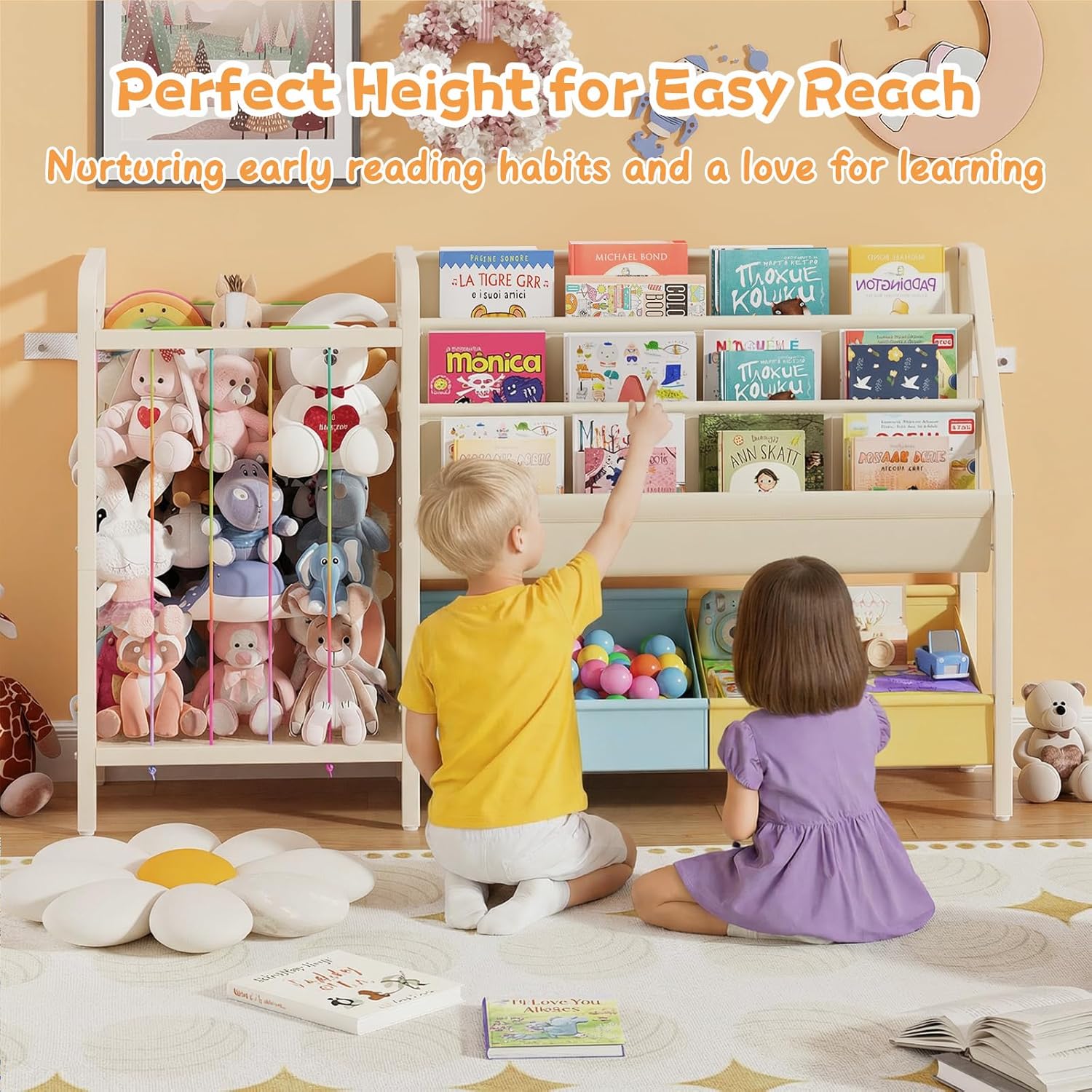 B5 Kids Bookshelf and Toy Stor - Kids Toys Yellow recensione e prezzo